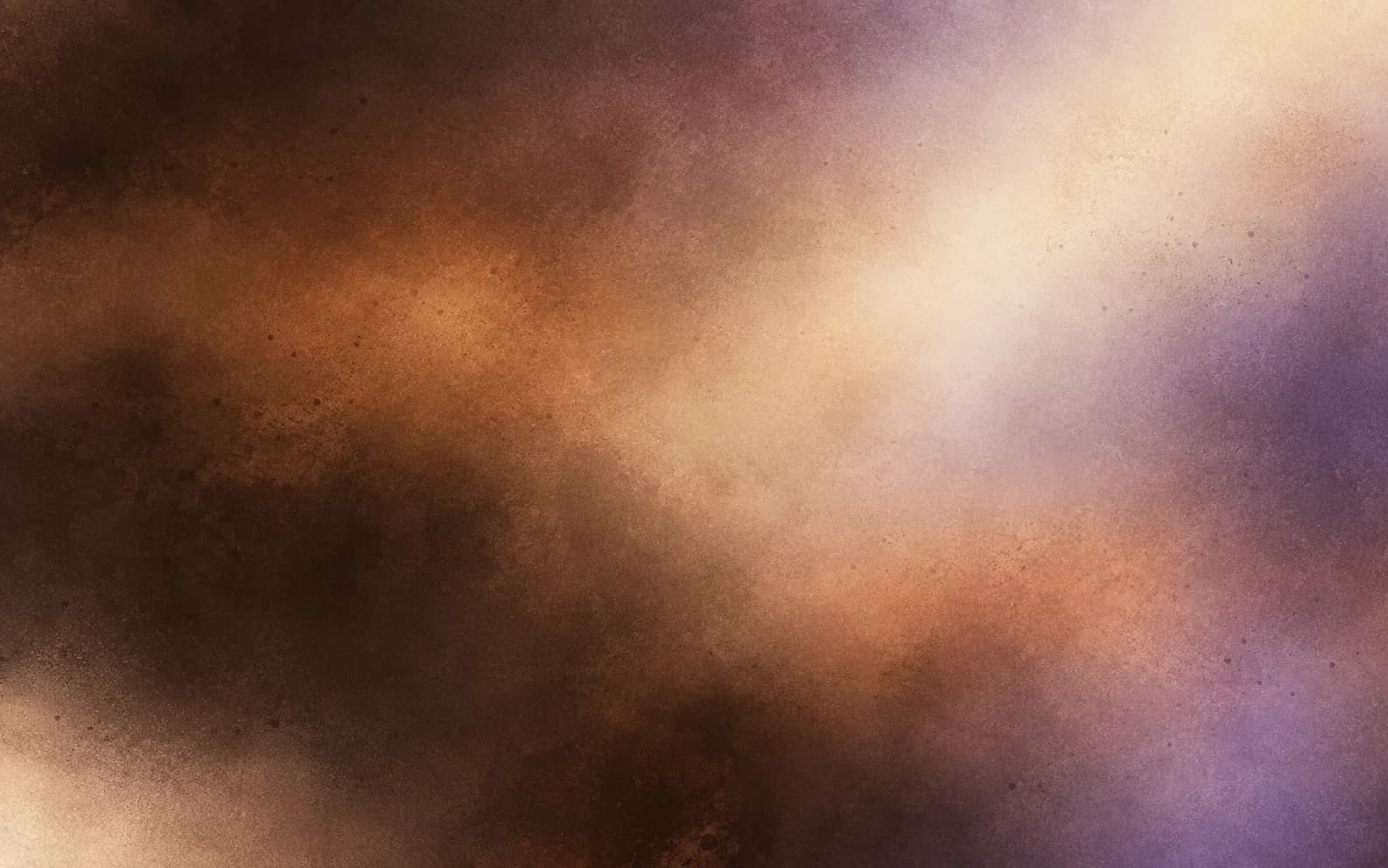 Textured abstract gradient in espresso brown, muted copper, cream and faded lilac.